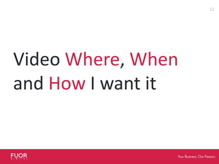 Video Where, When and How I want it12