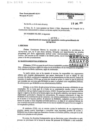 10127 ddff amaya auto desestimación recurso ccoo