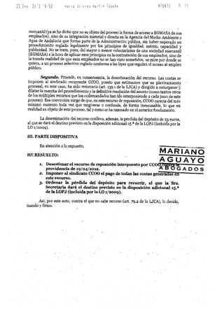 10127 ddff amaya auto desestimación recurso ccoo