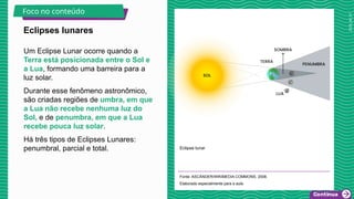 eclipse lunar e solar 6 ano ensino fundamental | PPTX