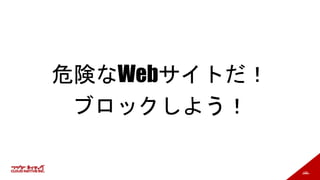 168
危険なWebサイトだ！
ブロックしよう！
 
