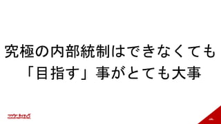 188
究極の内部統制はできなくても
「目指す」事がとても大事
 