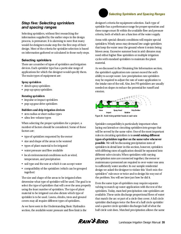 Irrigation Design Manual