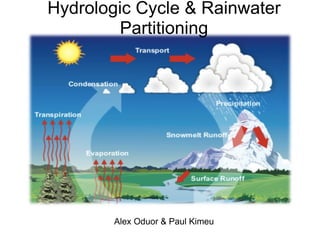 Hydrologic Cycle & Rainwater Partitioning Alex Oduor & Paul Kimeu 