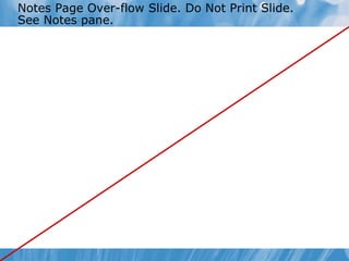 Notes Page Over-flow Slide. Do Not Print Slide. See Notes pane. 