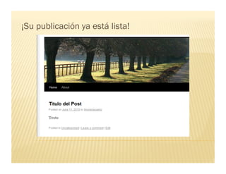 ¡Su publicación ya está lista!