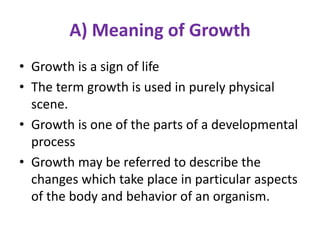 concept of growth and deve | PPT