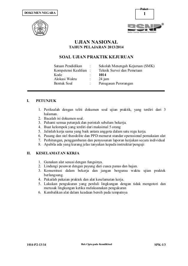 1014 P1 Spk Teknik Survei Dan Pemetaan Docx
