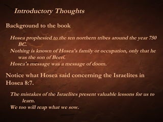 Lessons From Hosea | PPT