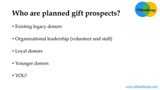 What's Your Legacy? Implementing a planned giving program