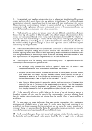 ARSENIC MITIGATION FOR SAFE GROUNDWATER | PDF
