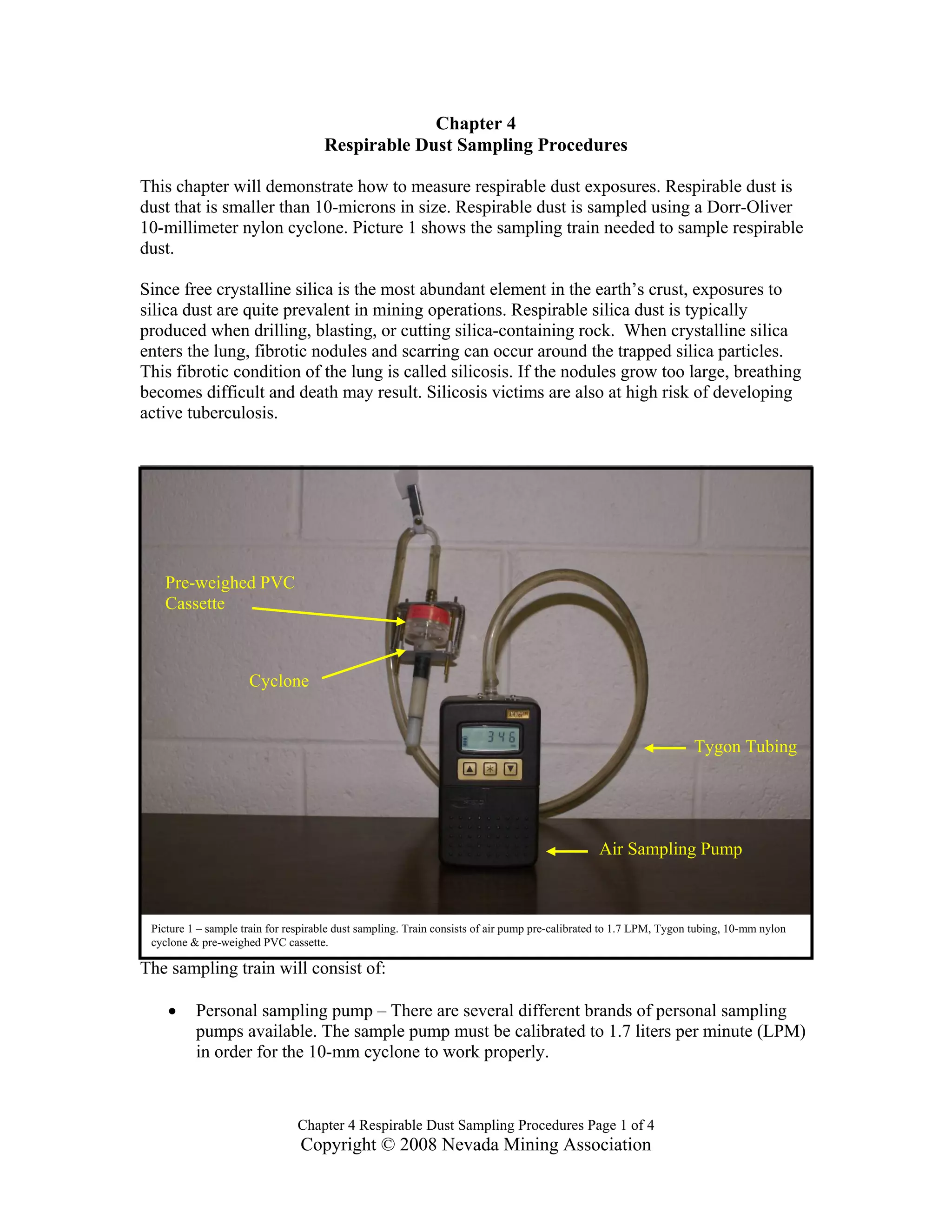 Chapter 4 Respirable Dust Sampling Procedures PDF