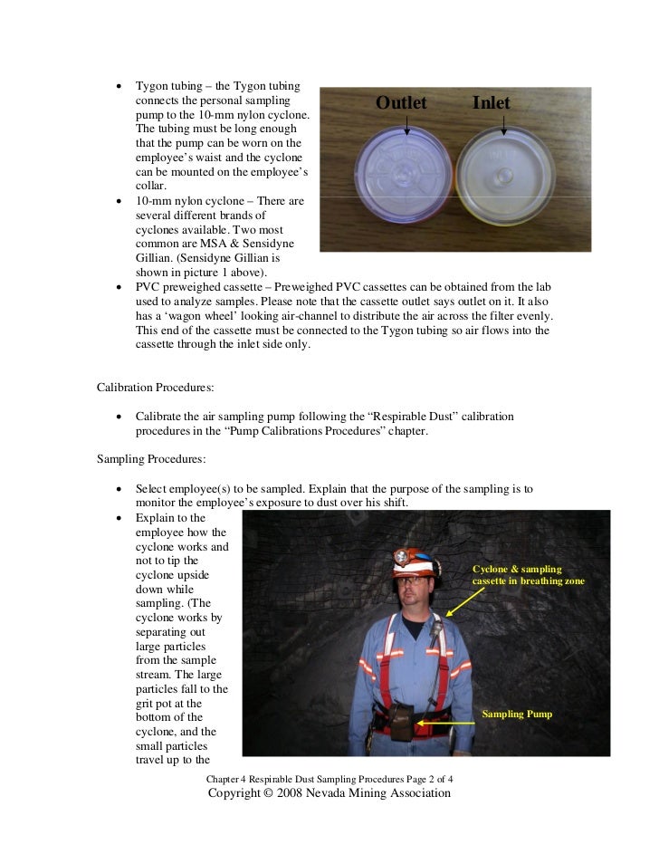 Chapter 4 Respirable Dust Sampling Procedures