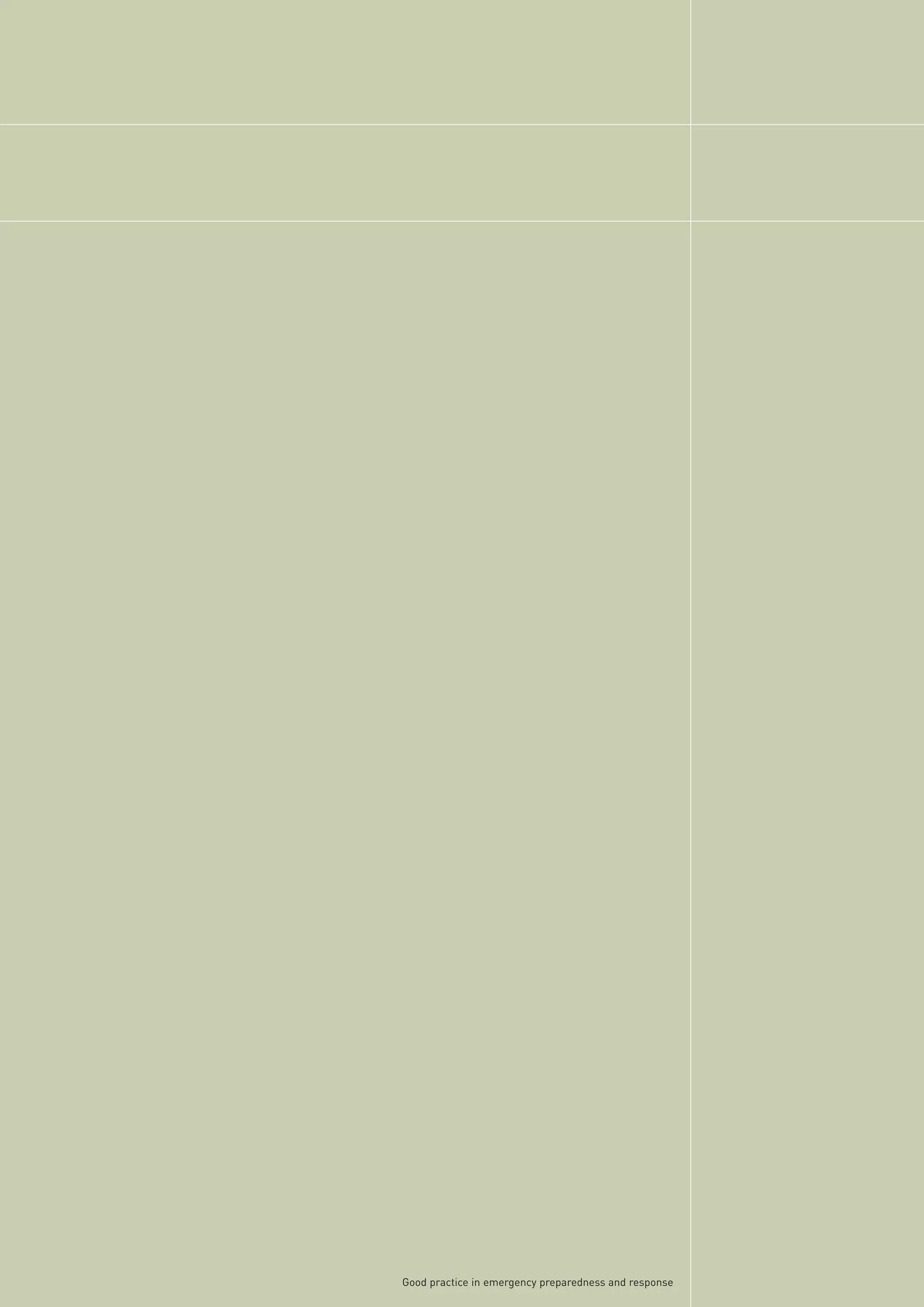 Good practice in emergency preparedness and response
 