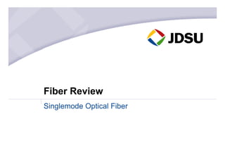 Fiber Review
Singlemode Optical Fiber
 