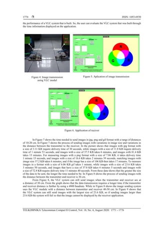 Image transmission using visible light communication in data ...