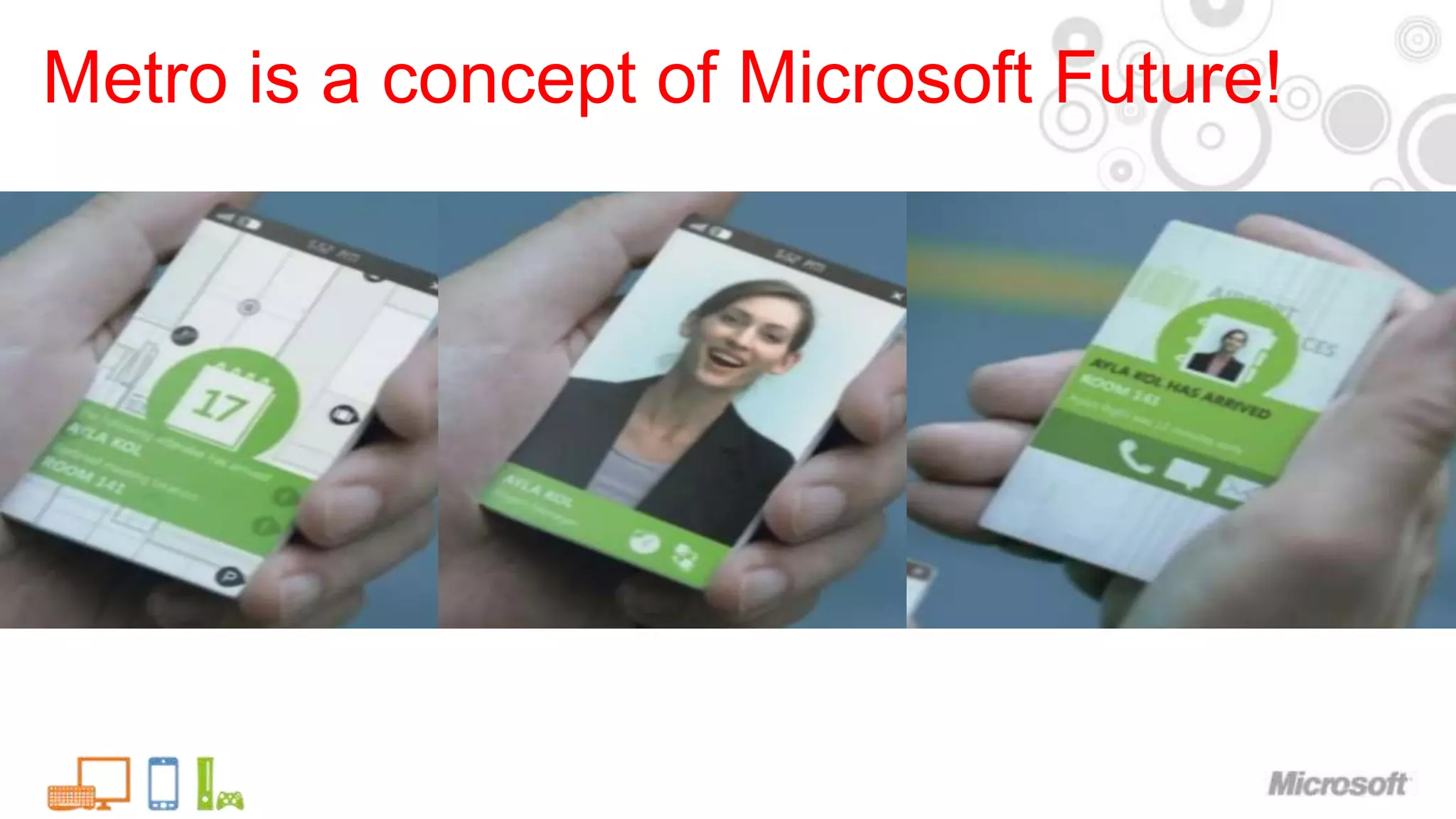Metro is a concept of Microsoft Future!
 