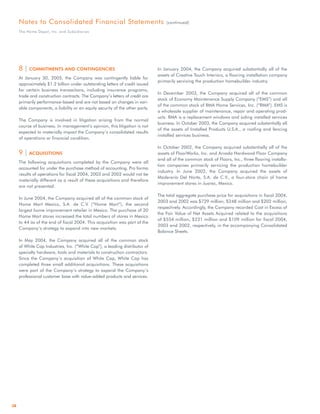 home depot Annual Report 2004