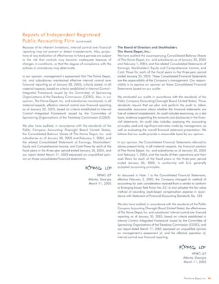 home depot Annual Report 2004