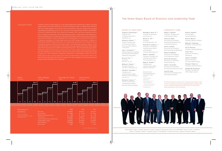 home depot annual report 2003 home depot incident report