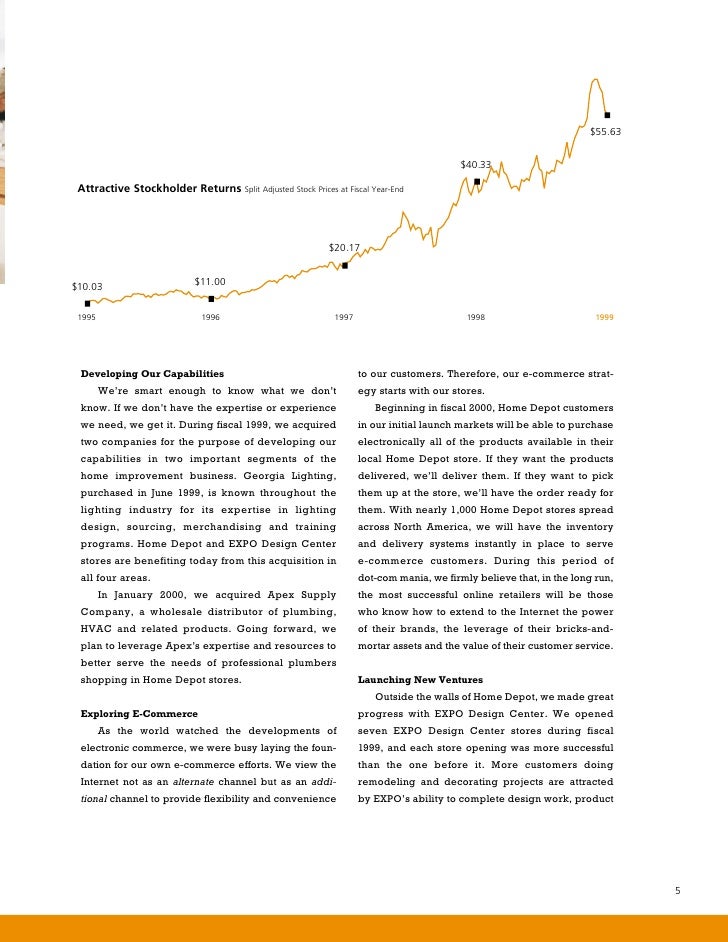 home depot Annual Report 1999 home depot Annual Report 1999