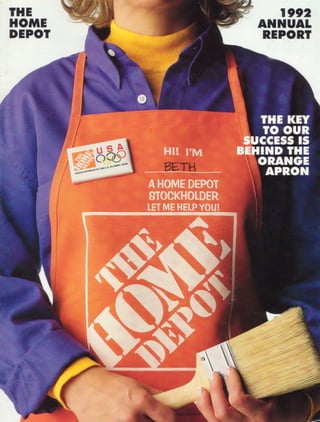 home depot Annual Report 1992