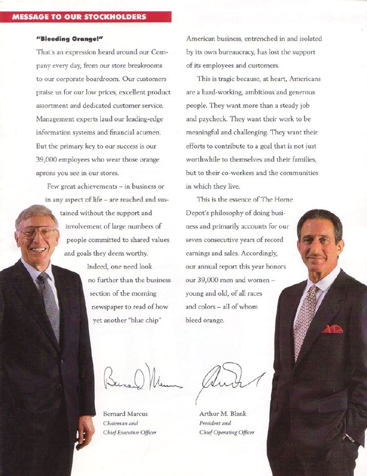 home depot Annual Report 1992