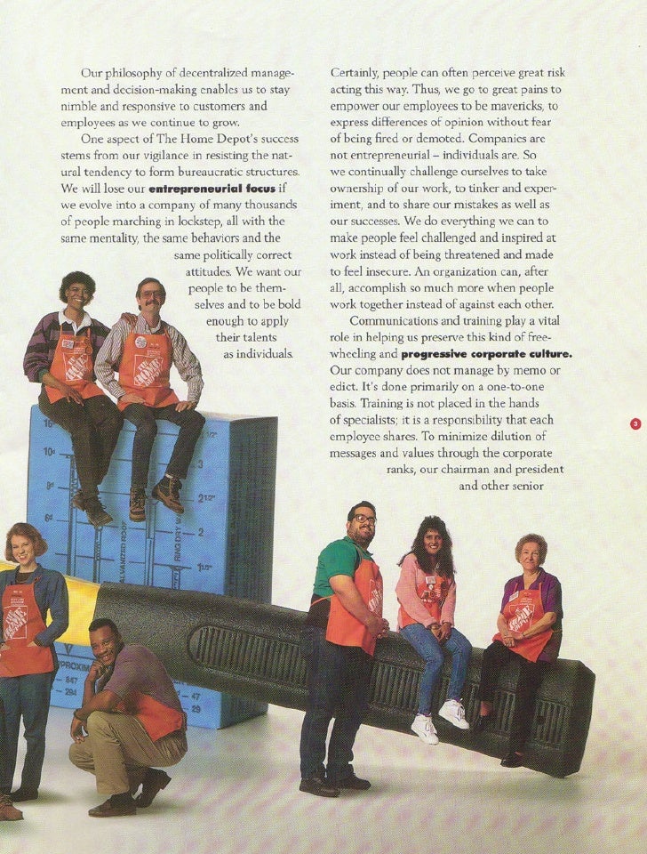 home depot Annual Report 1992