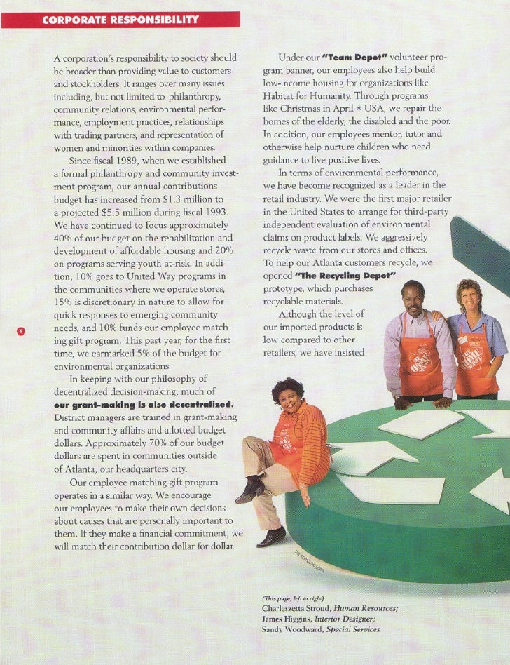home depot Annual Report 1992