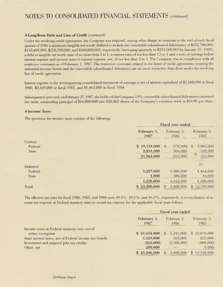 home depot Annual Report 1986