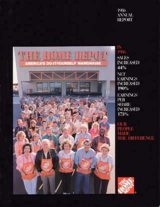 home depot Annual Report 1986