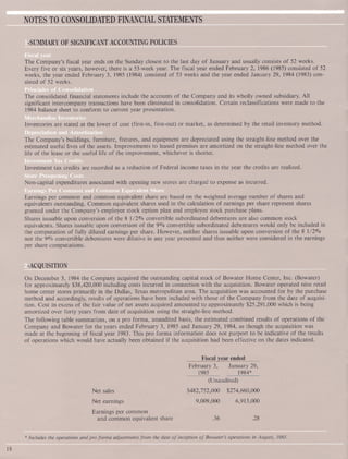 home depot Annual Report 1985