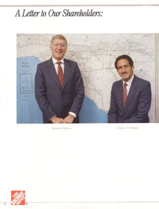 home depot Annual Report 1985