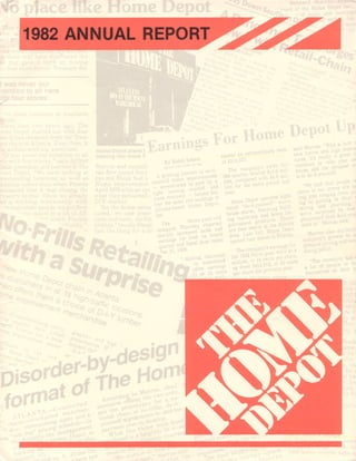 home depot Annual Report 1982