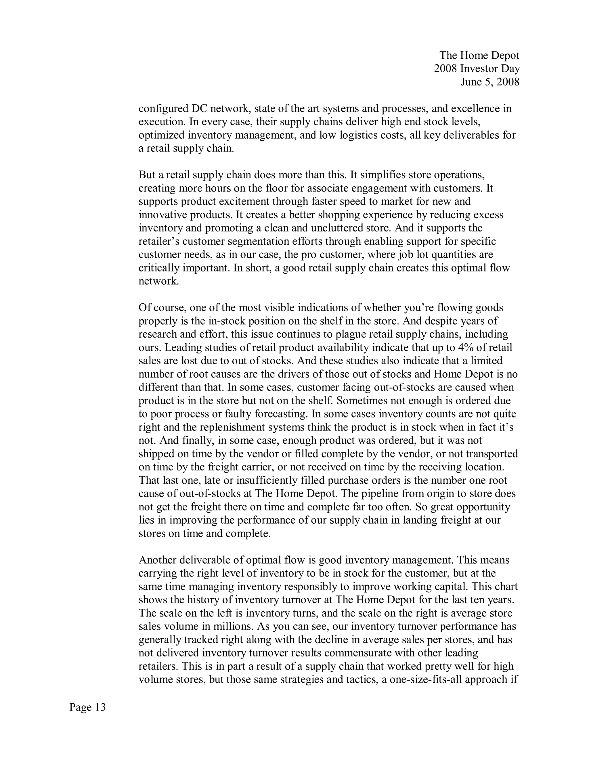 home depot Transcript