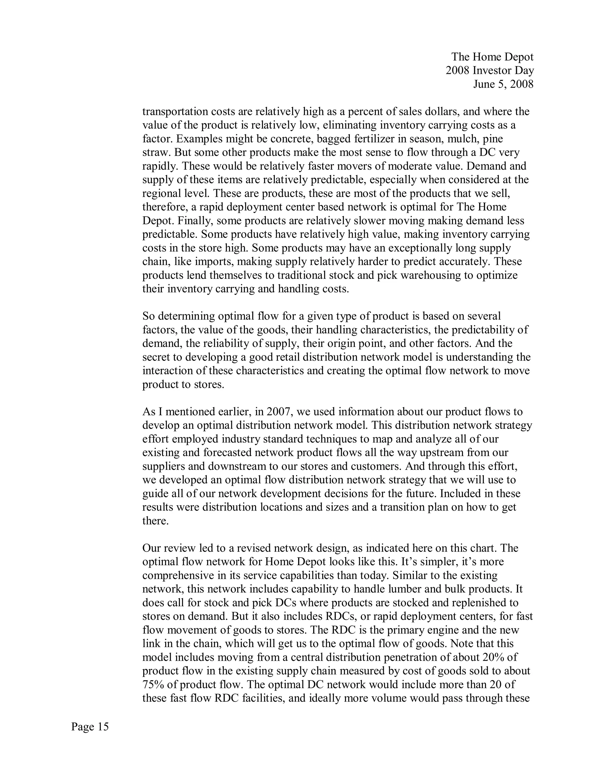 home depot Transcript