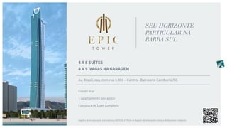 SEU HORIZONTE
PARTICULAR NA
BARRA SUL.
 