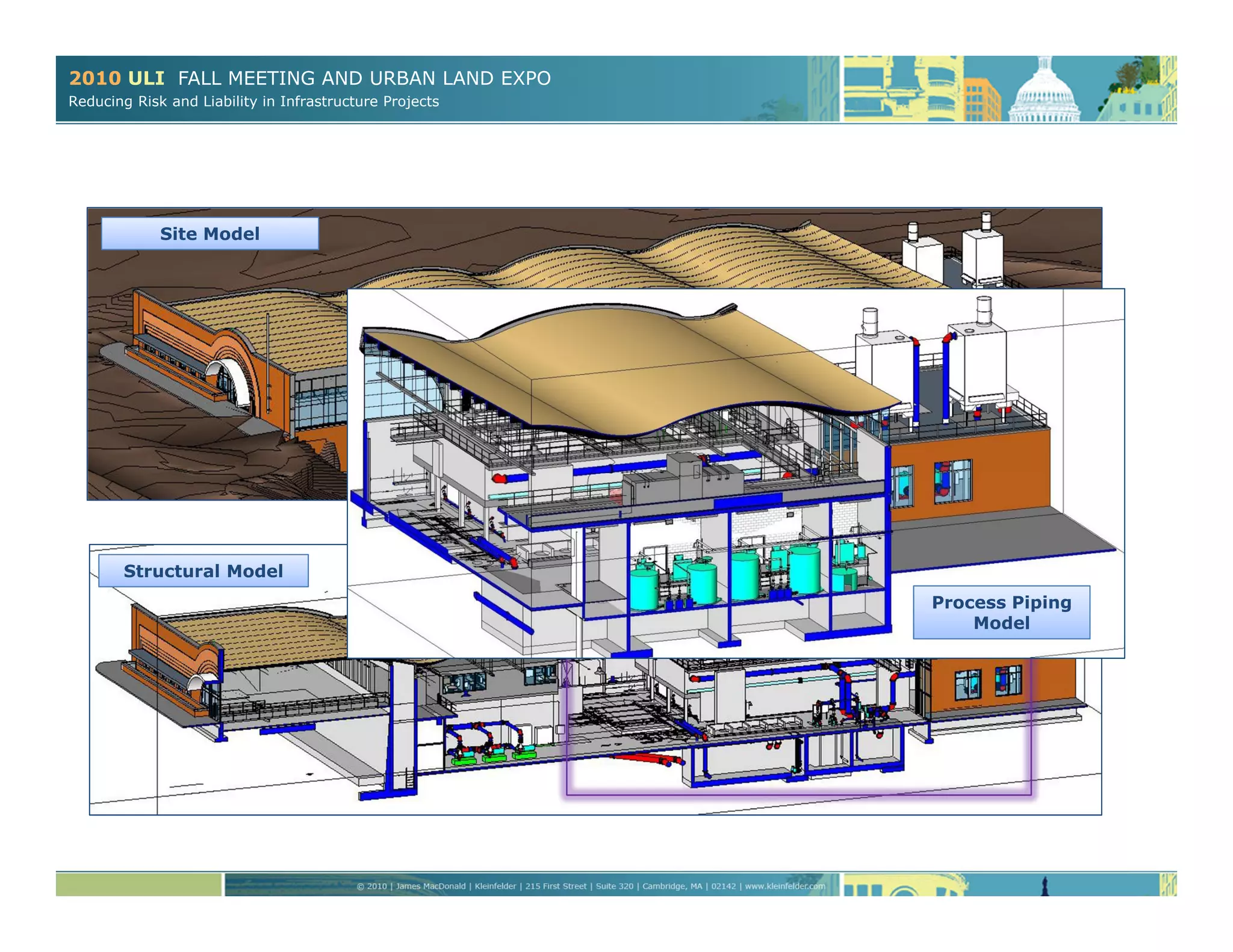 2010 ULI FALL MEETING AND URBAN LAND EXPO
Reducing Risk and Liability in Infrastructure Projects
Site Model
Structural Model
Process Piping
Model
 