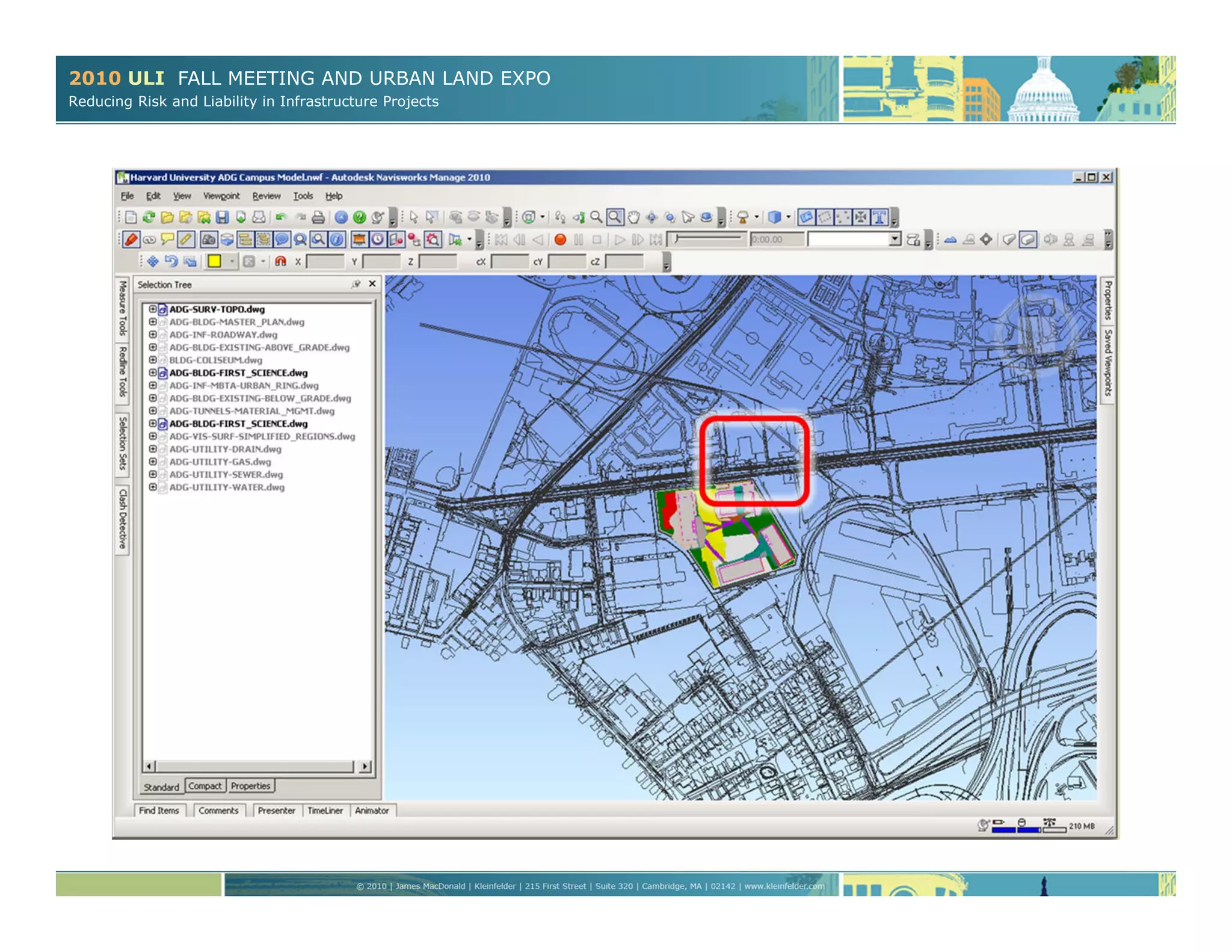 2010 ULI FALL MEETING AND URBAN LAND EXPO
Reducing Risk and Liability in Infrastructure Projects
 