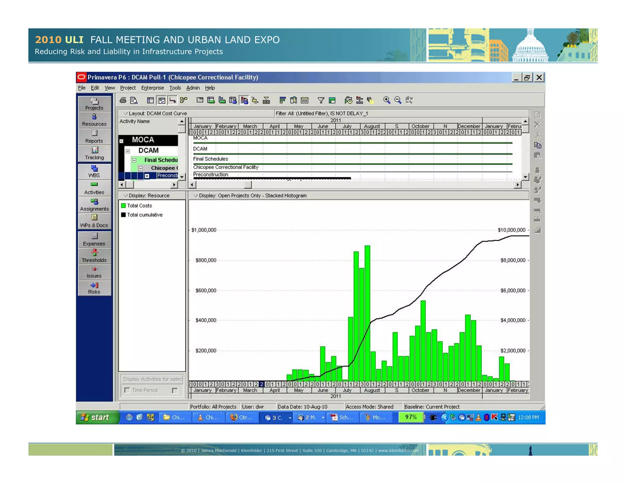 2010 ULI FALL MEETING AND URBAN LAND EXPO
Reducing Risk and Liability in Infrastructure Projects
 