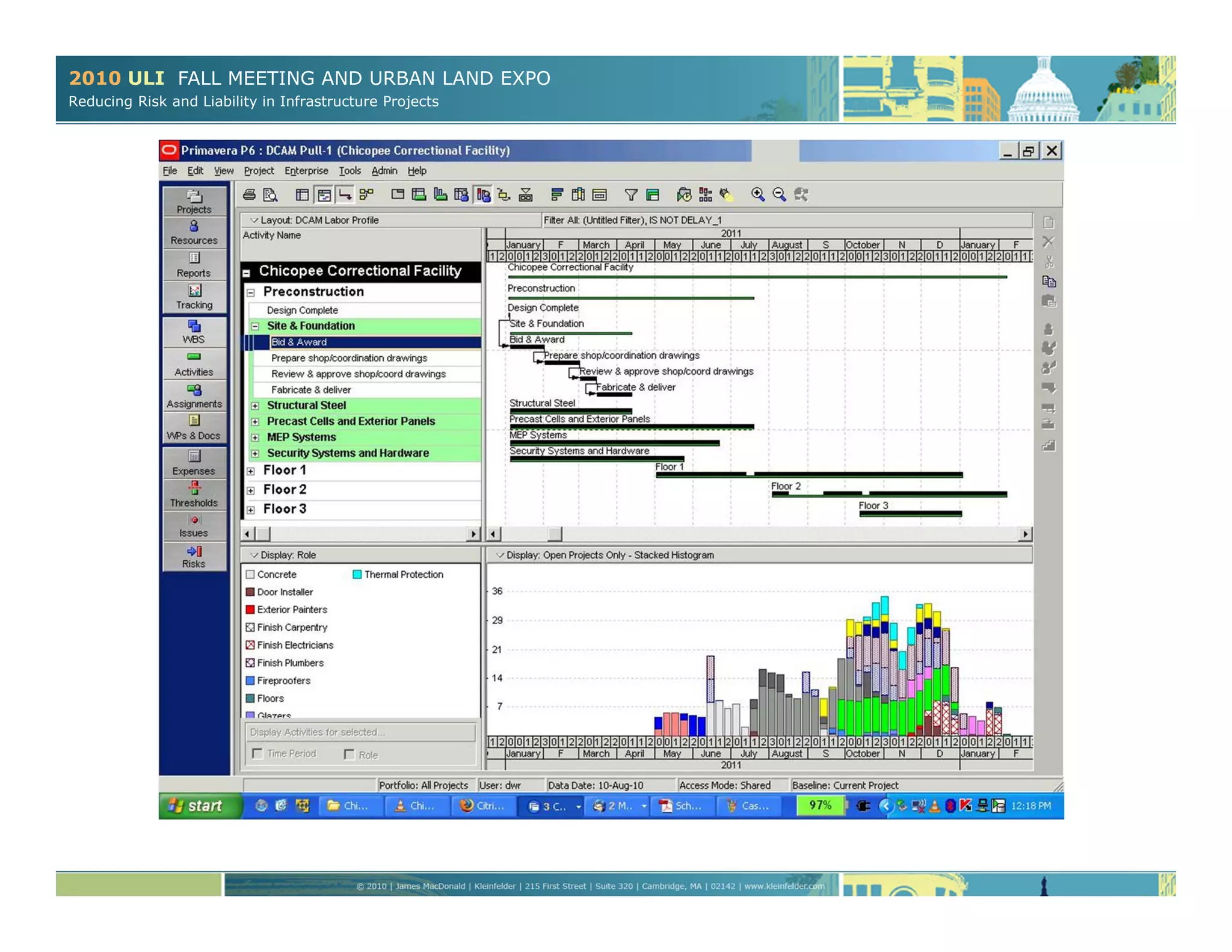 2010 ULI FALL MEETING AND URBAN LAND EXPO
Reducing Risk and Liability in Infrastructure Projects
 
