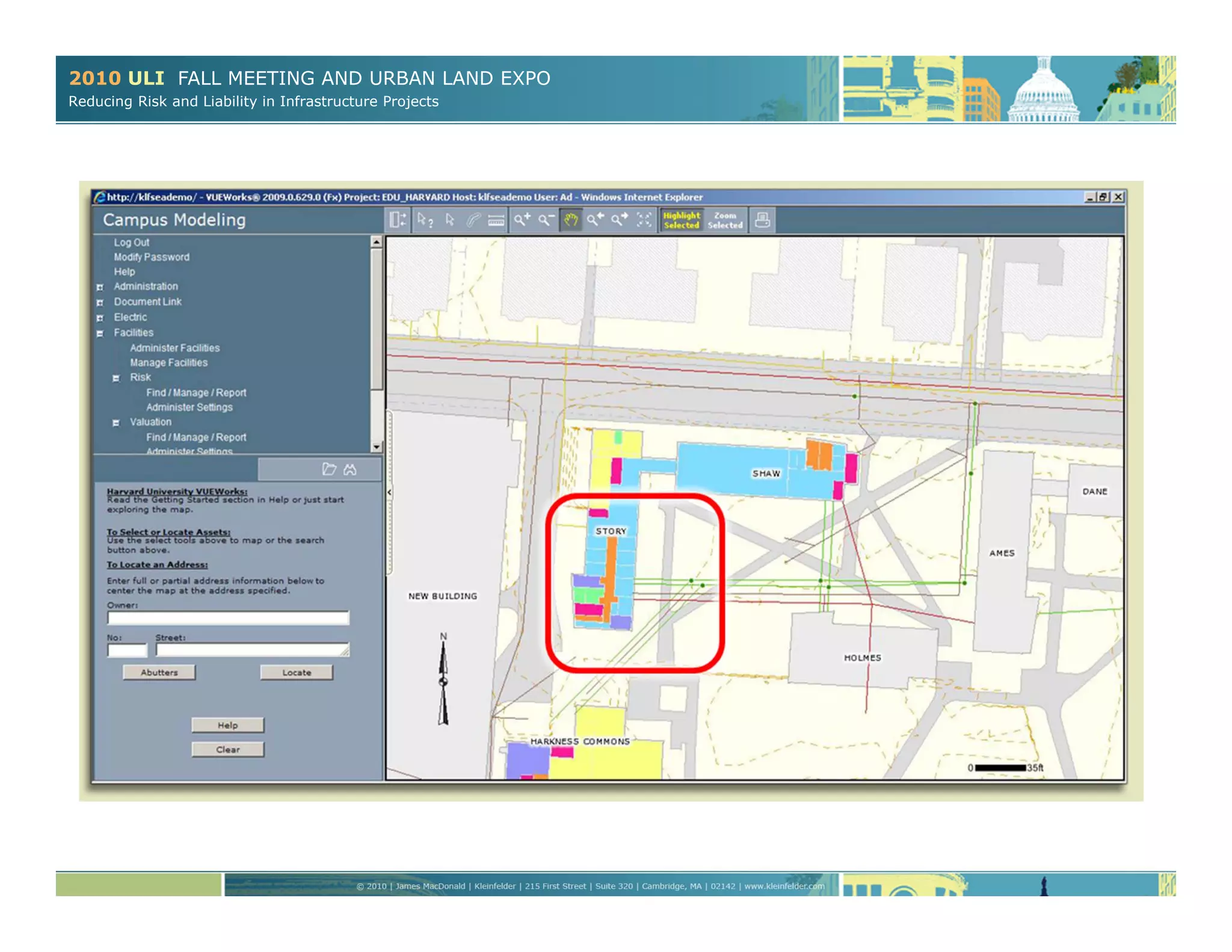 2010 ULI FALL MEETING AND URBAN LAND EXPO
Reducing Risk and Liability in Infrastructure Projects
 