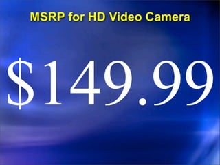 MSRP for HD Video Camera




$149.99
 