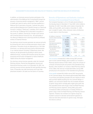 CVS Caremark 2007 Annual Report