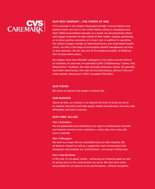CVS Caremark 2007 Annual Report