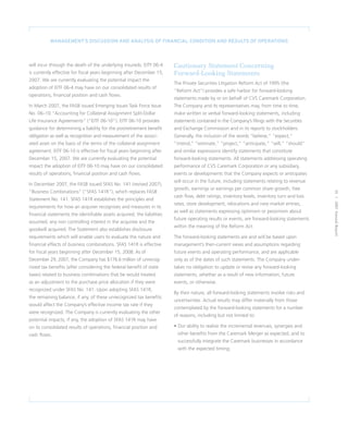 CVS Caremark 2007 Annual Report