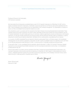 CVS Caremark 2007 Annual Report