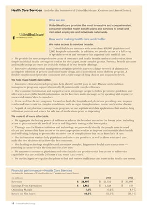 United Health Group UnitedHealth Group Business Overview | PDF