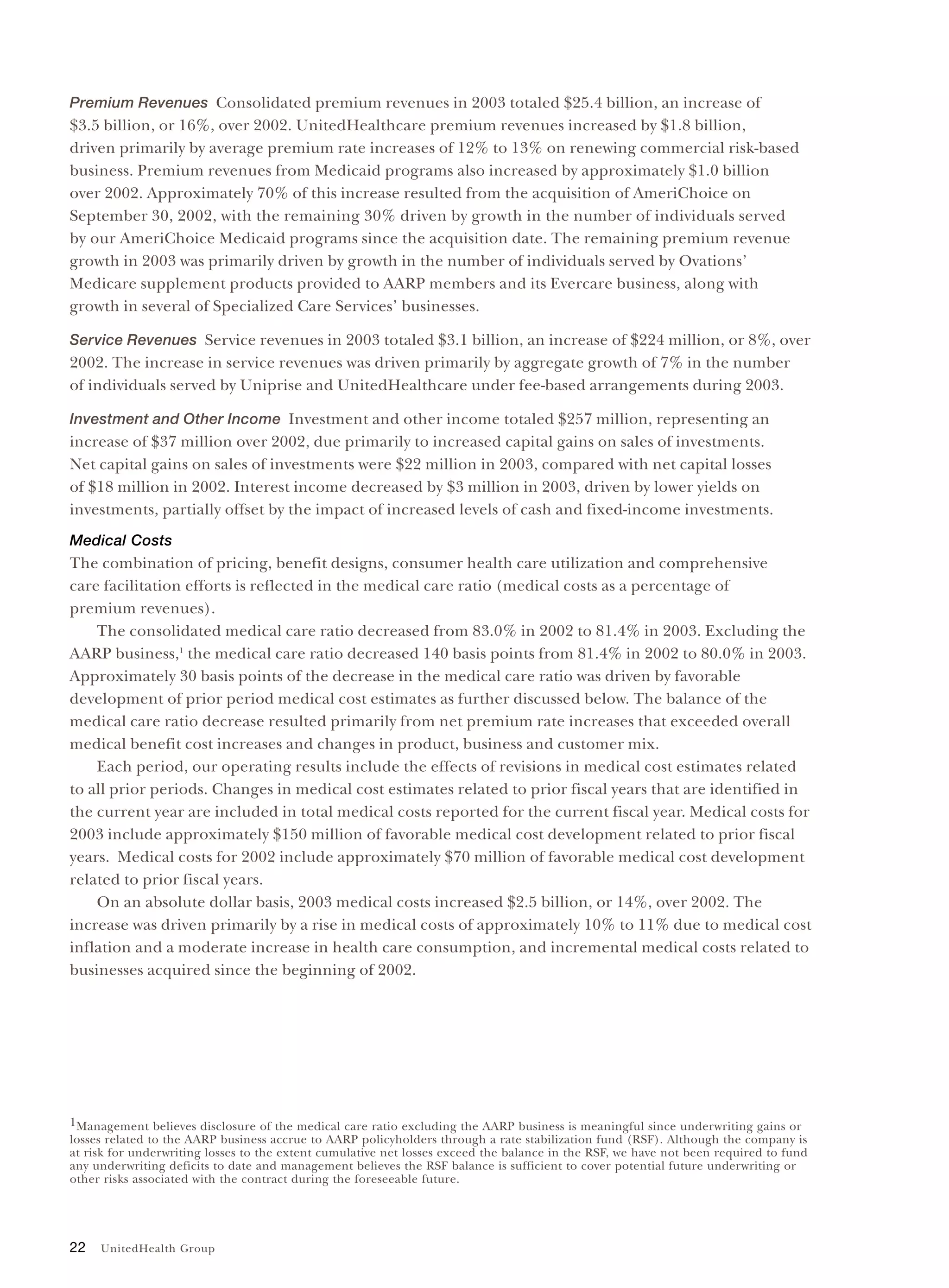 United Health Group UnitedHealth Group Financial Review