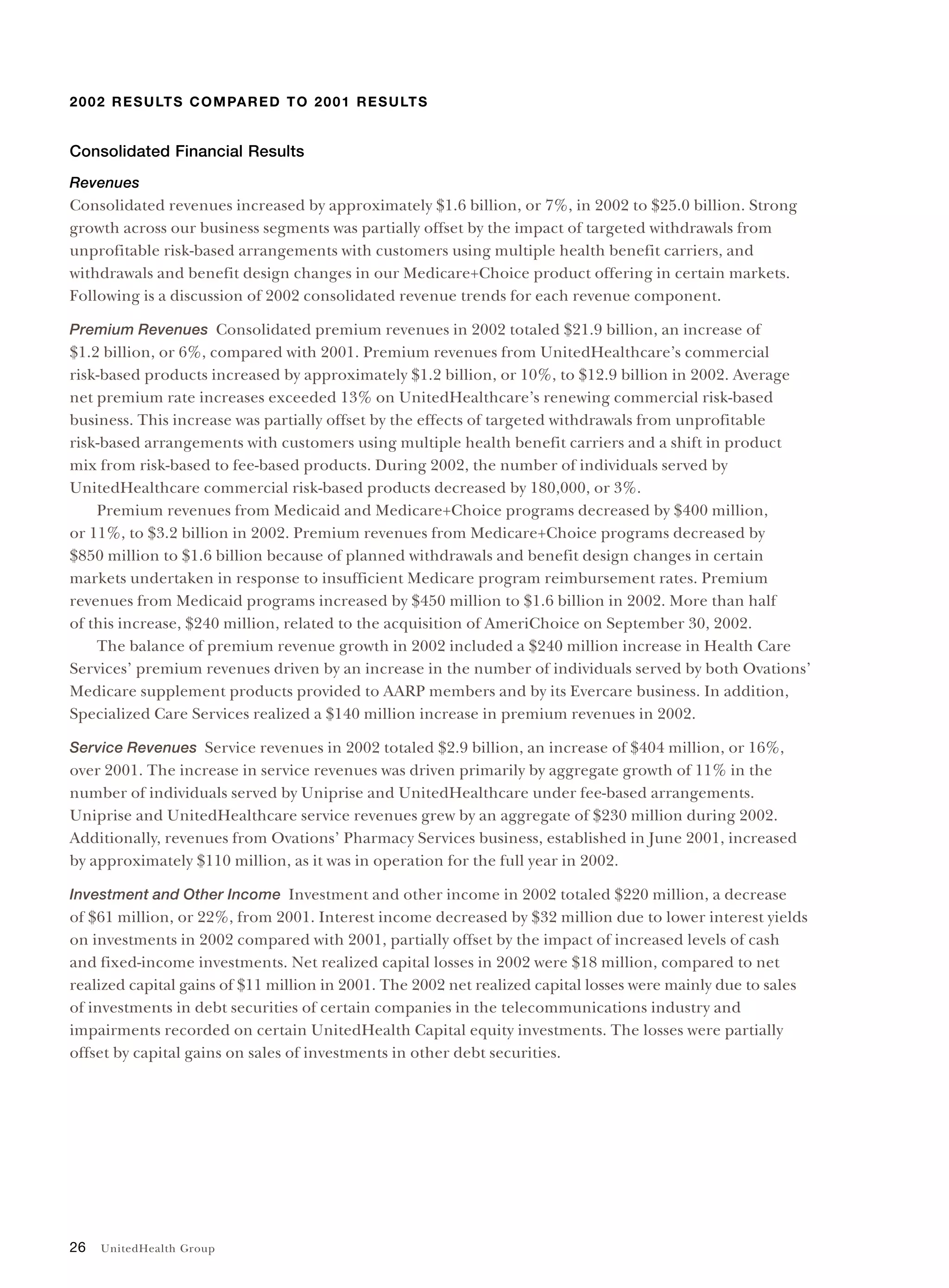 United Health Group UnitedHealth Group Financial Review